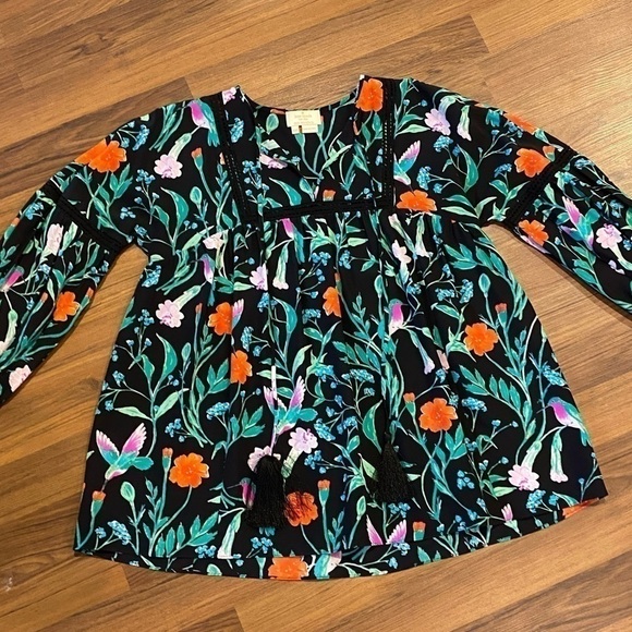 kate spade Tops - Kate Spade Jardin Poplin Long Sleeve Blouse - Like New! -XXS